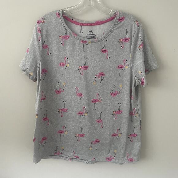Sweet Treasures Flamingo Print Cozy Women's Pajama Sz M 8-10 - Picture 2 of 9
